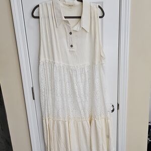 POL Cream Lace Midi Dress - NWOT